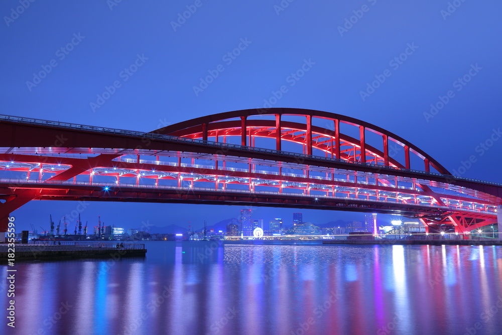 Obraz premium Kobe night view