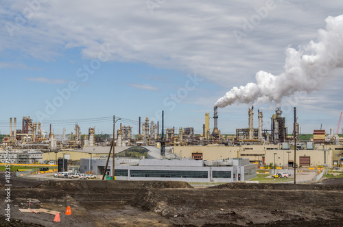 Huge oil refinery plant photo