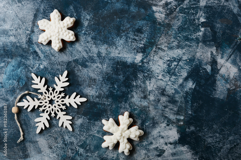 Blue christmas background with snow flakes Blue christmas background with snow flakes