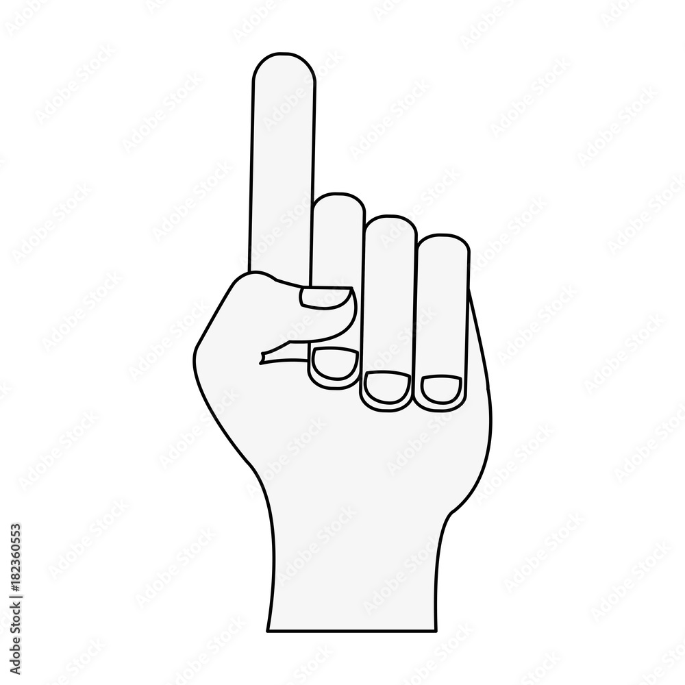 Human hand symbol icon vector illustration graphic design