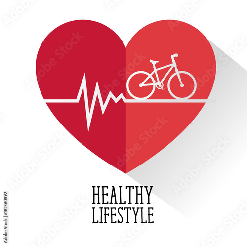 healthy lifestyle for healthy heart vector illustration graphic design