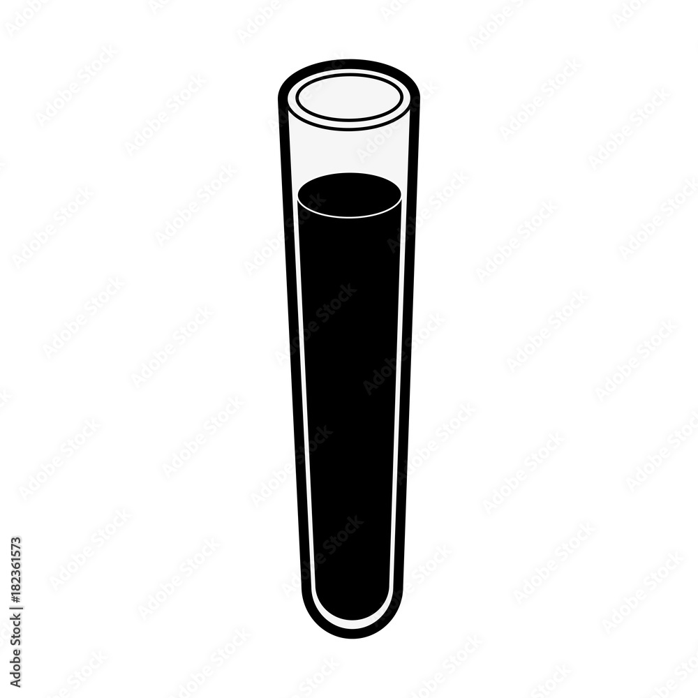 Test tube with blood icon vector illustration graphic design