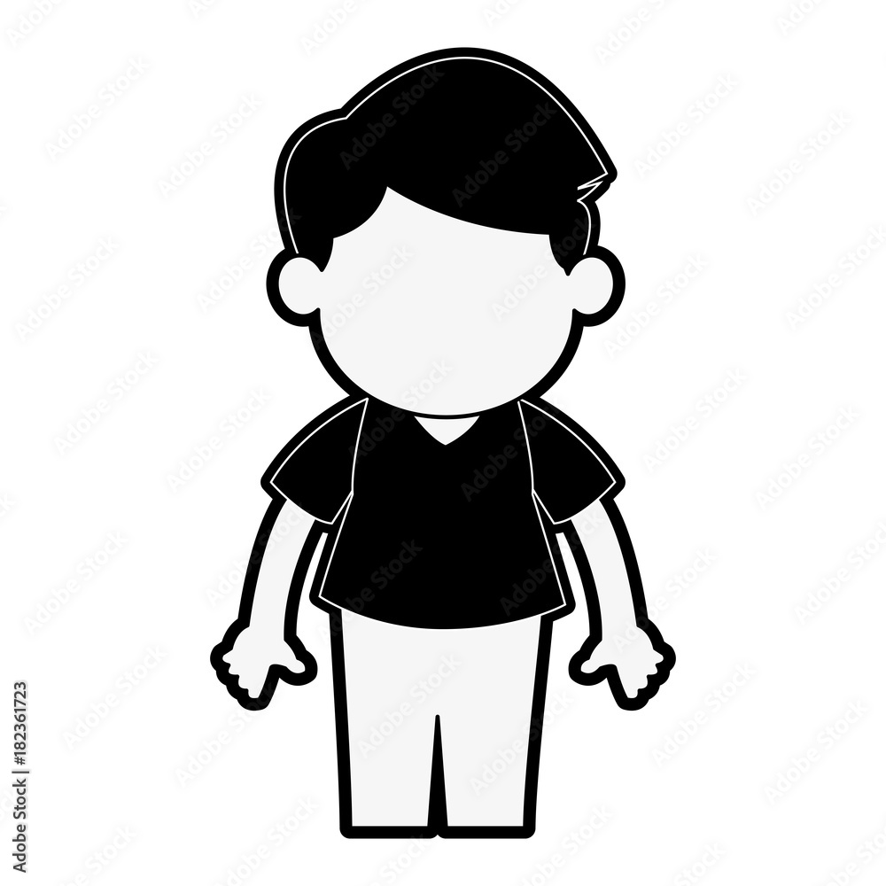 Man faceless cartoon icon vector illustration graphic design Man faceless cartoon icon vector illustration graphic design