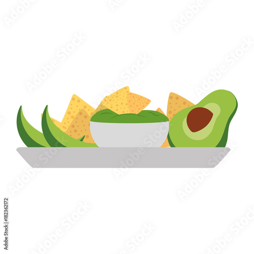 Isolated nachos design