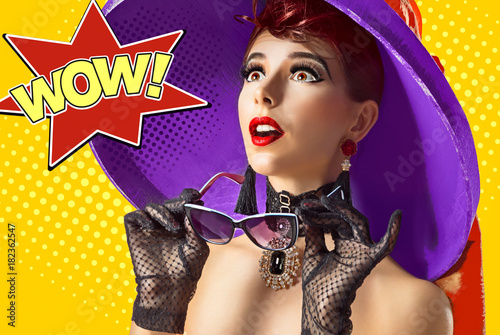 Girl in a pop art style