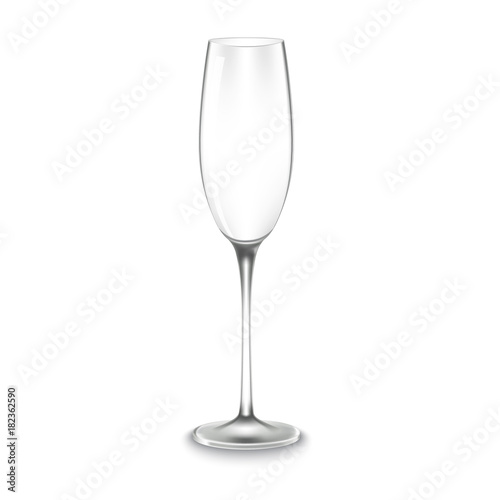 Glass of champagne isolated