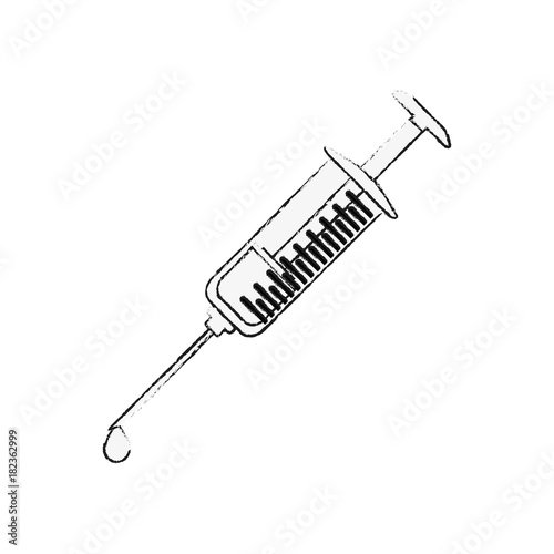 Medical syringe symbol icon vector illustration graphic design