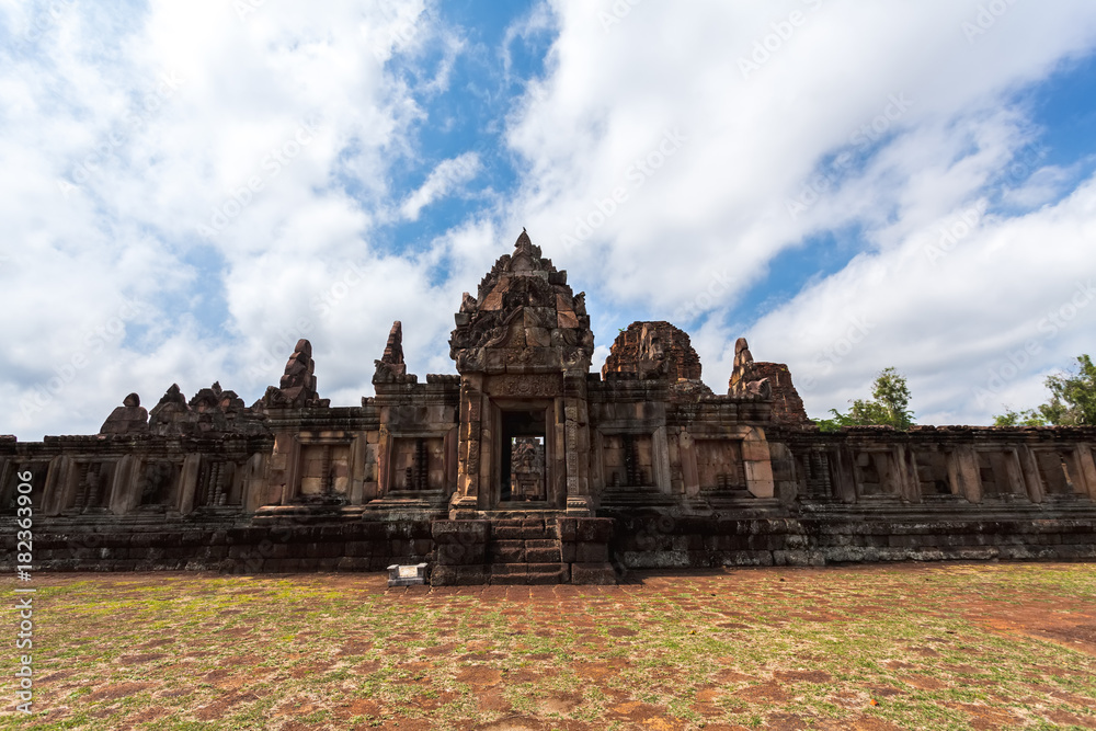 Phanom Rung historical park at Buriram Province,Thailand( Generality in Thailand ,and kind of art decorated in Buddhist church,temple pavilion,temple hall.They are public)
