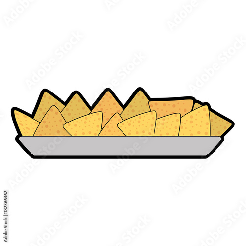 Isolated nachos design
