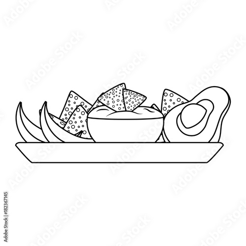 Isolated nachos design
