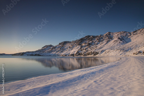 Winter Lake. Iceland