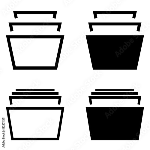 Set of archive icon