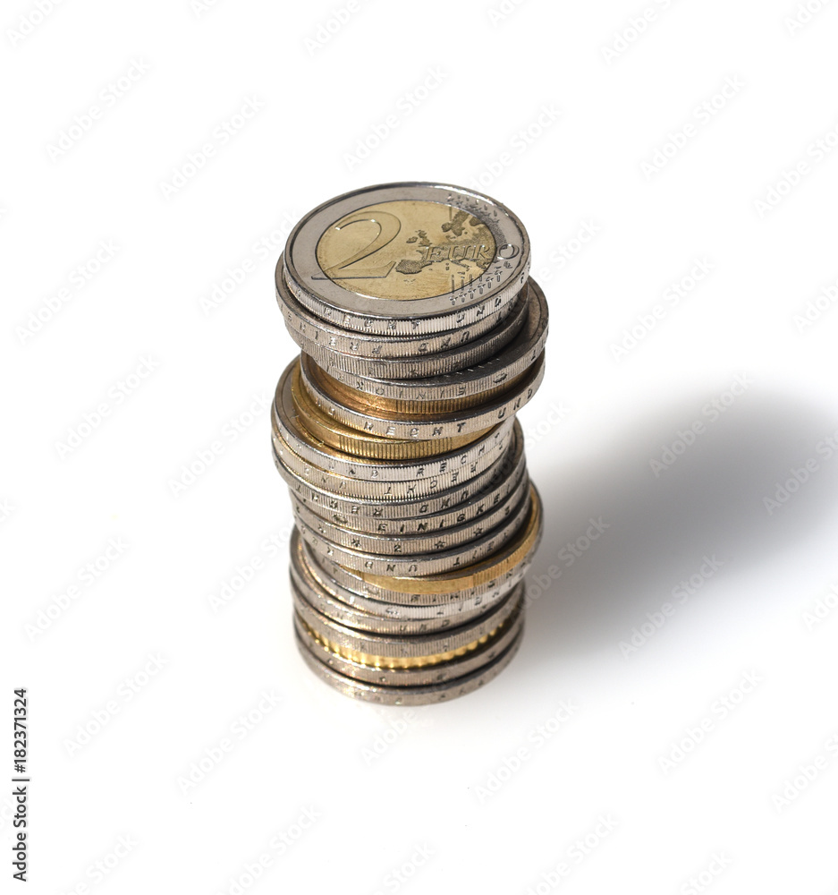 Zwei Euro Munze, Euromuenzen, Muenzen, Waehrung Zwei Euro Munze, Euromuenzen, Muenzen, Waehrung