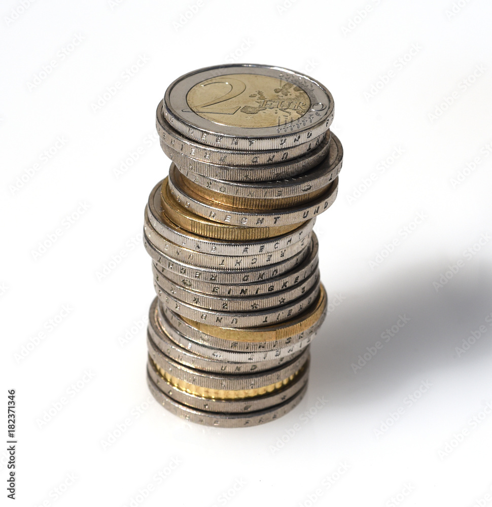 Zwei Euro Munze, Euromuenzen, Muenzen, Waehrung Zwei Euro Munze, Euromuenzen, Muenzen, Waehrung