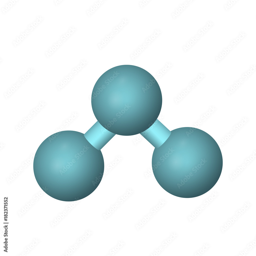 The molecular formula of ozone. The molecular formula of ozone.
