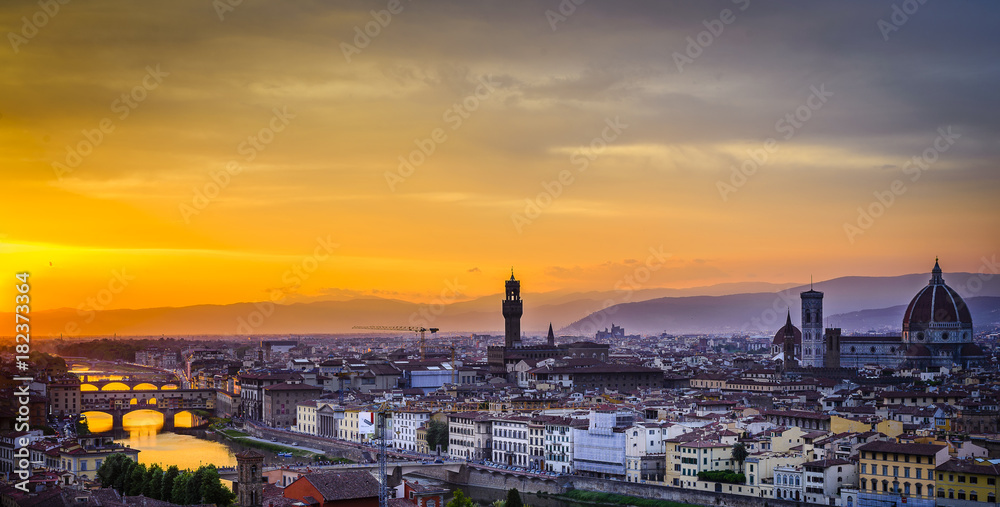 Naklejka premium Panorama Firenze