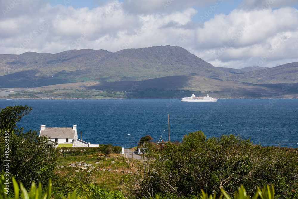 Fototapeta premium Cruise Ship on Bantry Bay, Wild Atlantic Way , Ireland