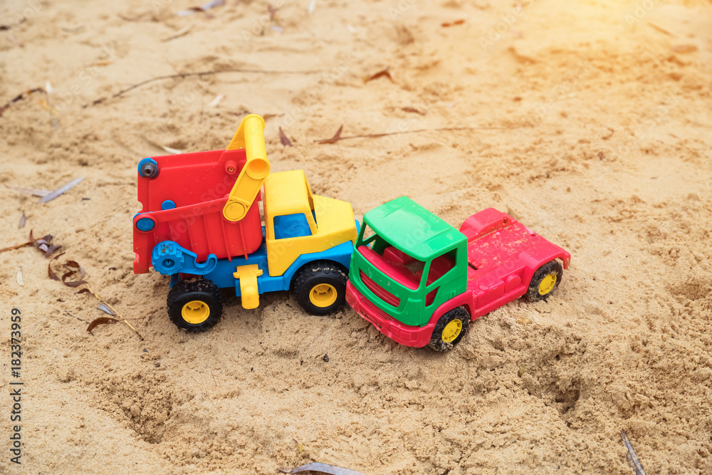children's toys trucks imitate a traffic accident children's toys trucks imitate a traffic accident