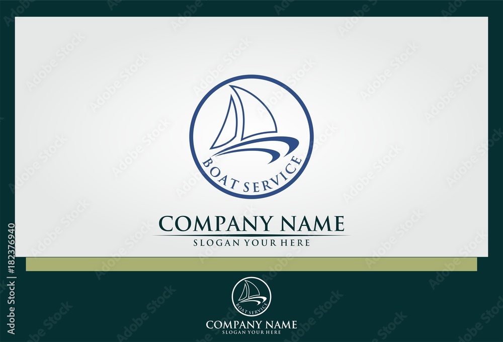sailing boat service logo sailing boat service logo
