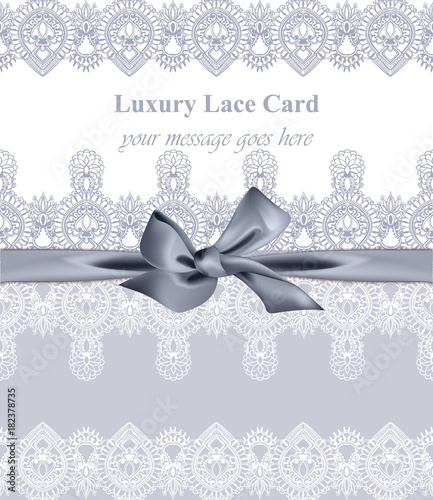 Luxury lace background Vector with handmade ornament