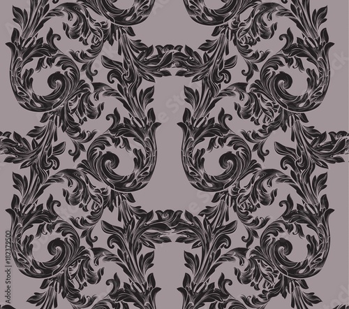 Broque paper Vector illustration handmade ornament decor. Vintage background ...