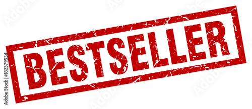 square grunge red bestseller stamp