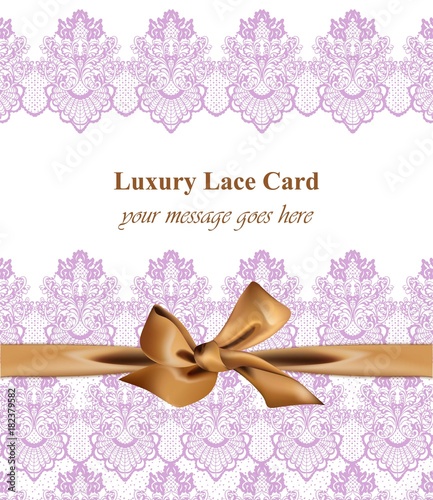 Luxury lace background Vector with handmade ornaments pink colors