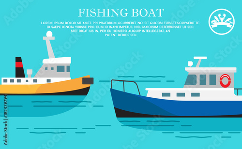 Fishing Boat Sea Transportation Vessel with Cargo