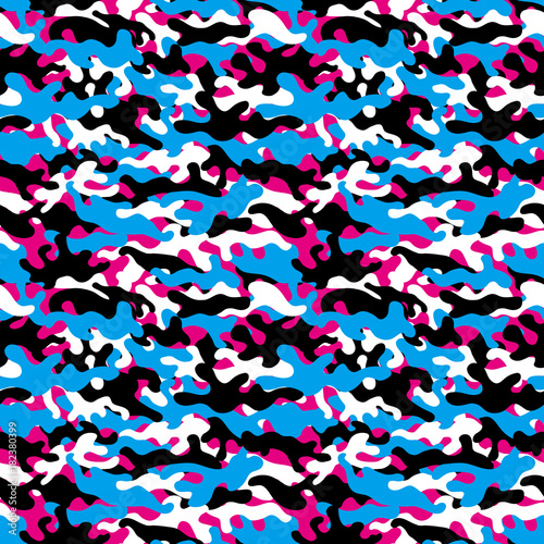 Camouflage   background. Seamless pattern.Vector.                   