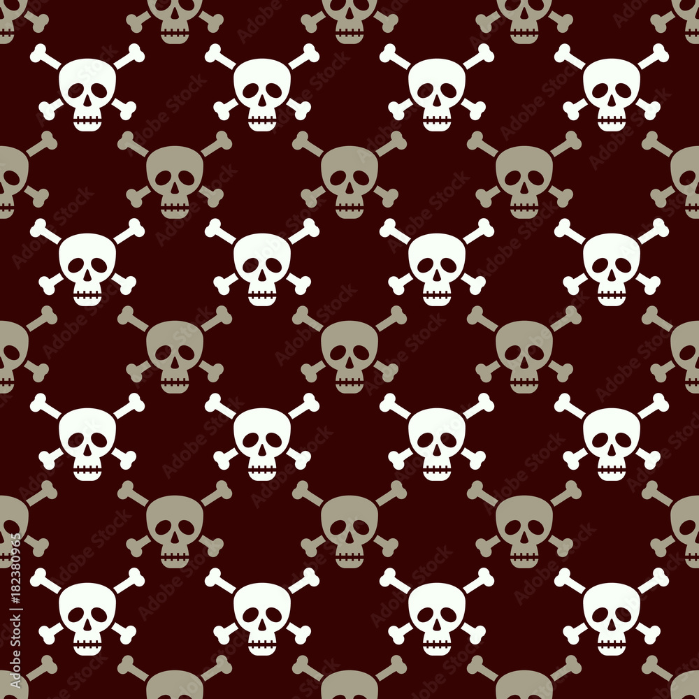 Seamless pattern with skulls for your design Seamless pattern with skulls for your design