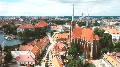 Wallpaper Mural aerial view of famous polish city Wroclaw Torontodigital.ca