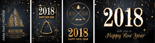 2018 Happy New Year Background for your Seasonal Flyers and Greetings Card