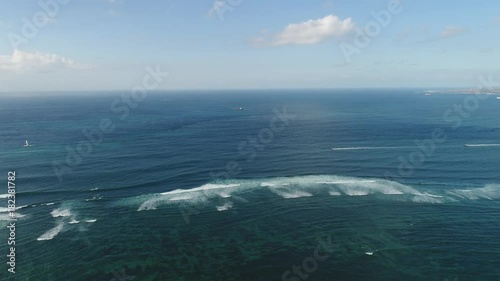 Wallpaper Mural Stock Aerial footage of colorful traditional Jukung boats on Bali Beach. Sanur Beach, on Bali, Indonesia has many of these interesting boats Torontodigital.ca