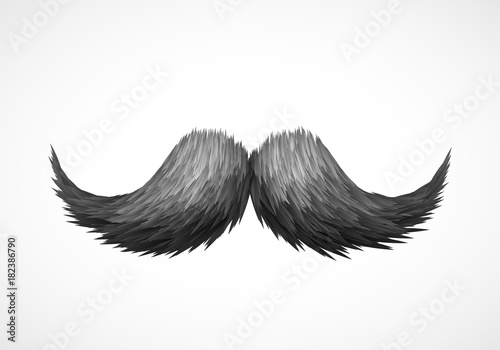 Vector old style mustache