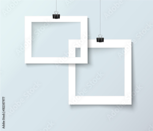 Vector bank photo frames with empty space for your image
