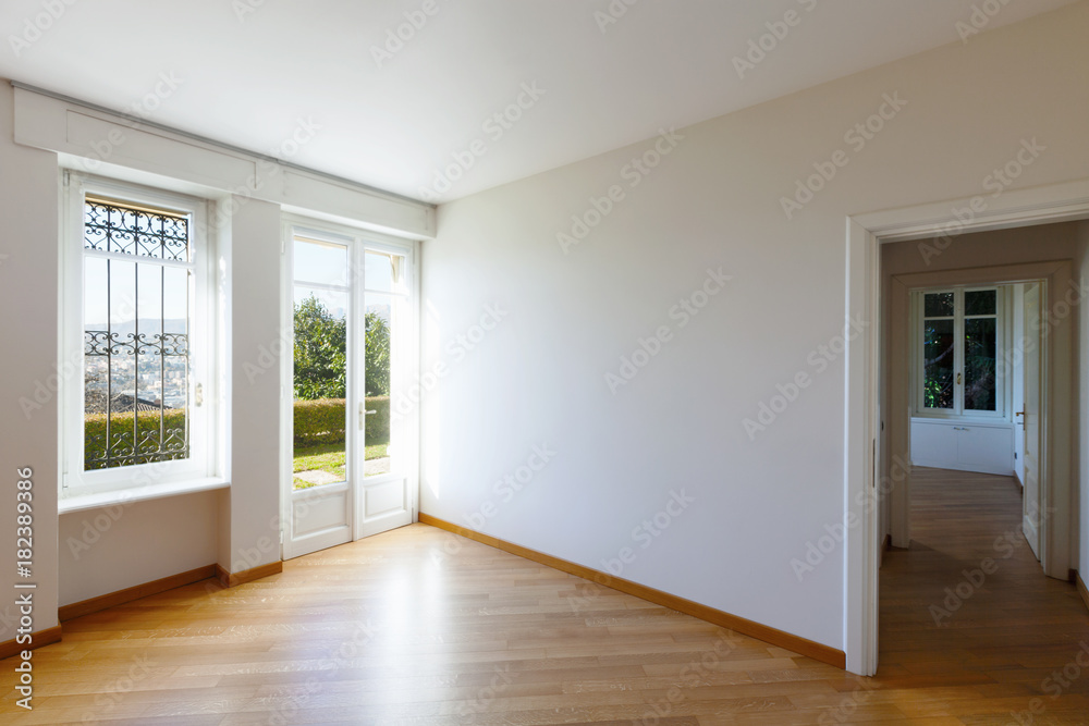 Obraz premium Empty white room with window