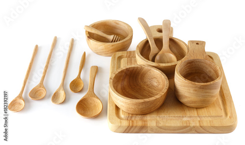 Group of wooden utensils