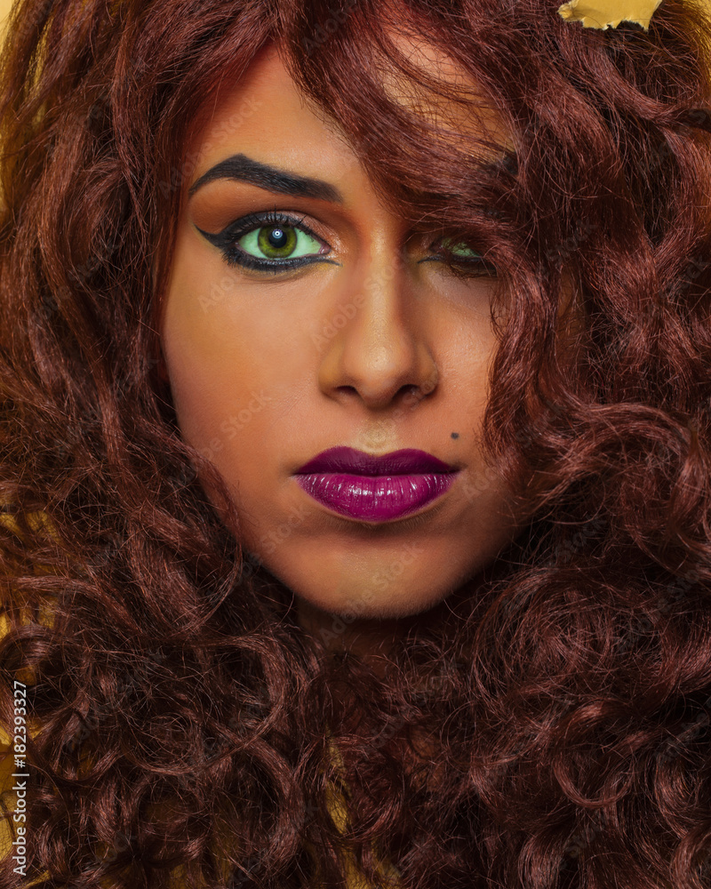 Red hair Star Fire cosplay make up portrait Red hair Star Fire cosplay make up portrait