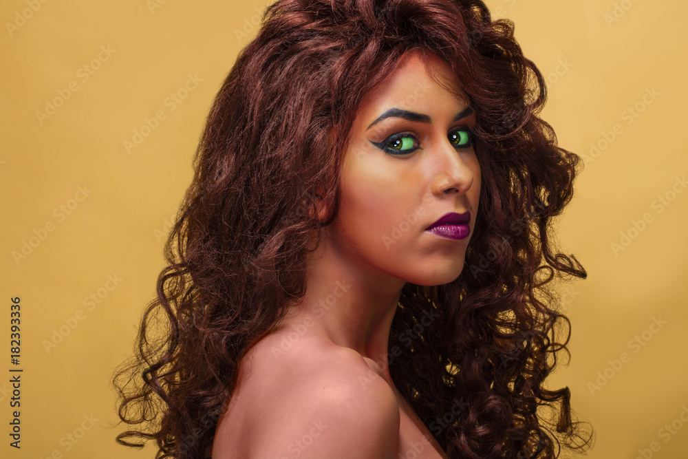 Red hair Star Fire cosplay make up portrait Red hair Star Fire cosplay make up portrait