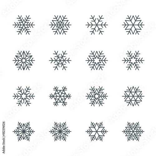 Geometric isolated snowflakes