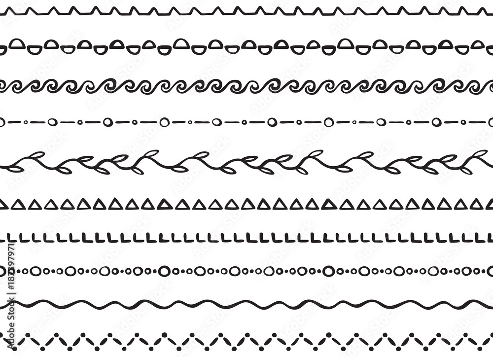 Illustrated seamless borders