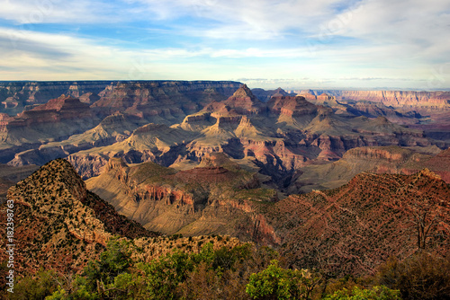 Grand Canyon National Park: Grandview Point with blue sky in background