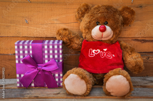 Valentines Day. Teddy Bear Loving cute