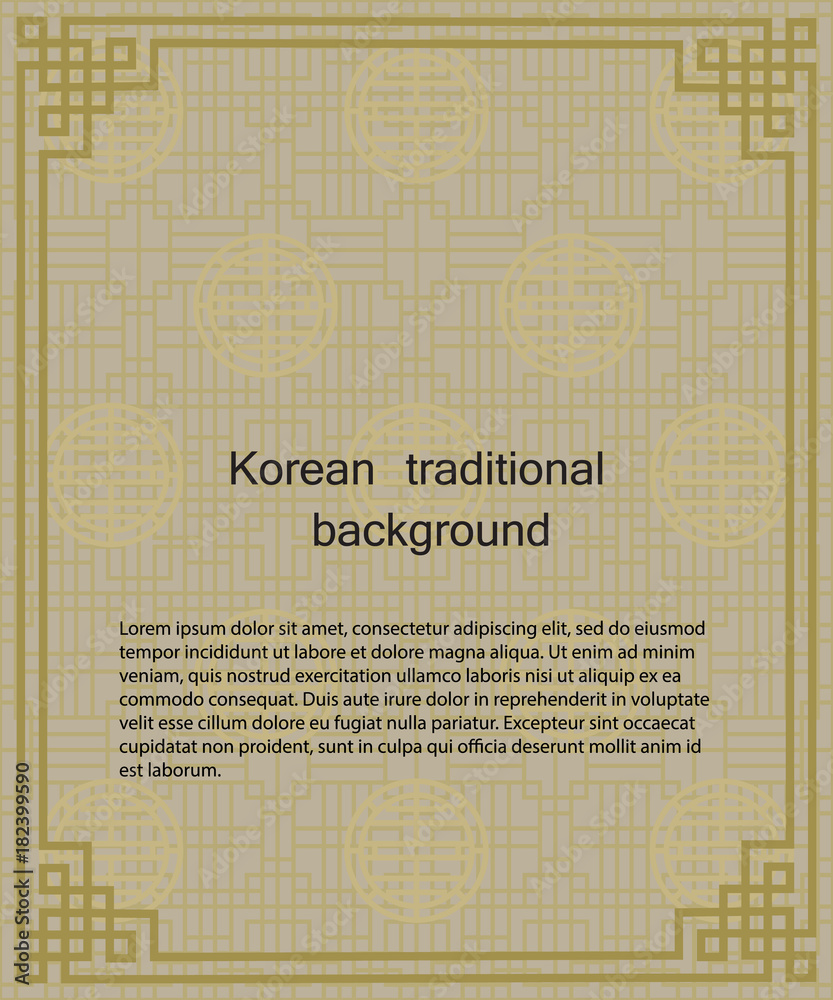 Korean traditional pattern background banner. Vector Design. Stock ...