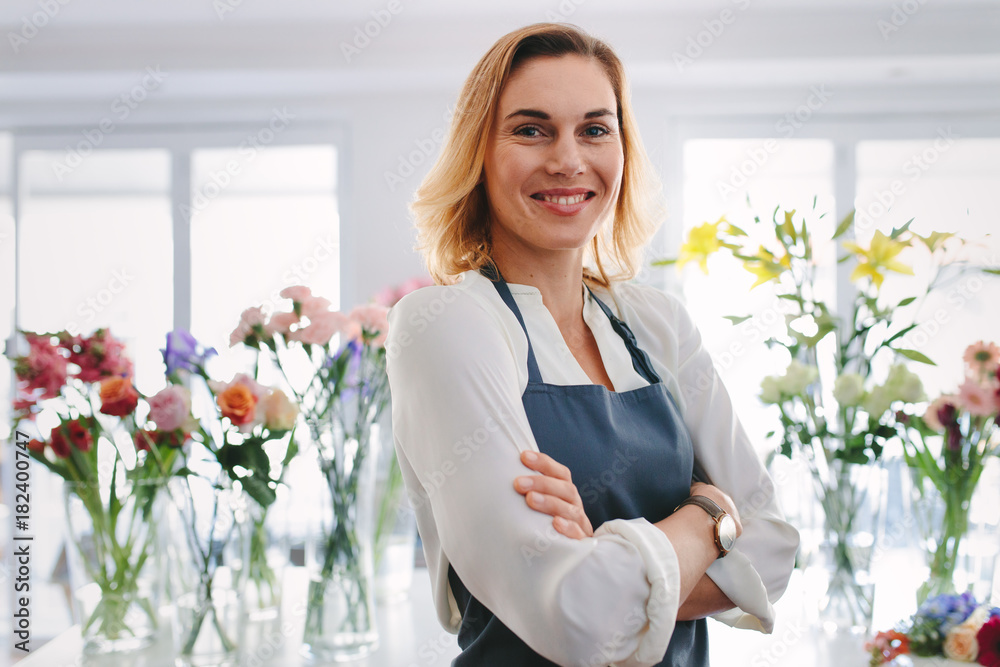 Young successful florist owner Young successful florist owner