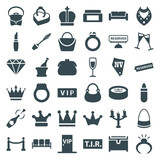 Set of 36 luxury filled icons