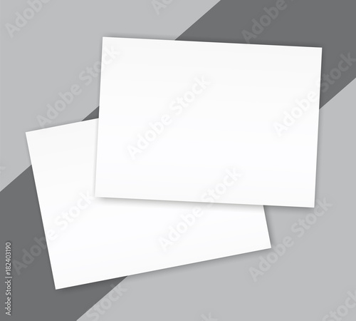 Blank catalogue landscape brochure mockup cover template