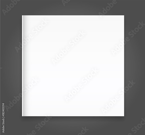 Blank square magazine catalogue brochure mockup cover template