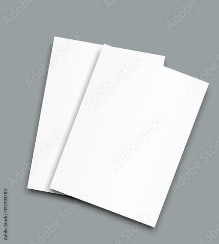 Blank Bi fold brochure mockup cover template