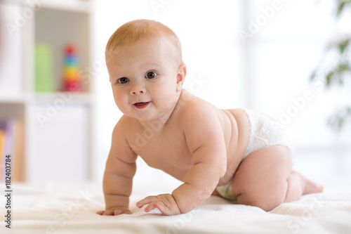 Portrait of a crawling baby...